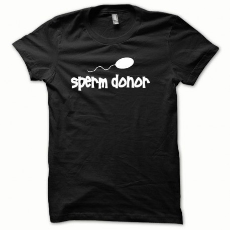 Donantes de esperma camiseta blanca / negro
