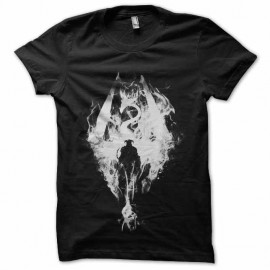 tee shirt skyrim logo flamme