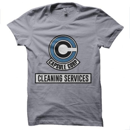 tee shirt capsule corp cleaning service dragon ball