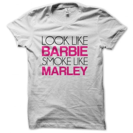 tee shirt barbie smoke like bob marley