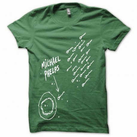 Shirt sperm white / green bottle