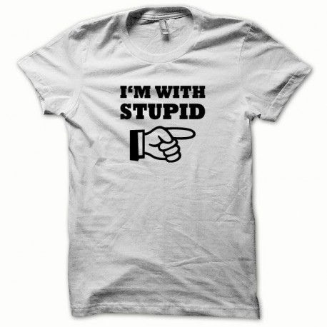 Tee shirt I am with Stupid noir/blanc