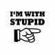 Tee shirt I am with Stupid noir/blanc