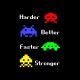 tee shirt harder better faster stronger space invaders