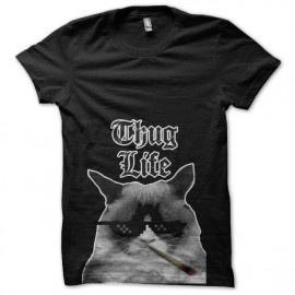 tee shirt thug life chat gangsta