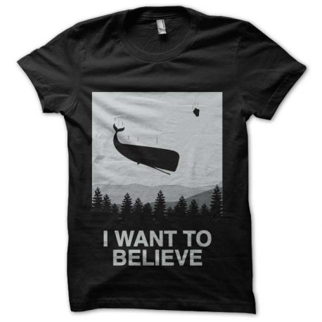 tee shirt i want to believe baleine volante