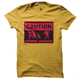 tee shirt zombies crossing