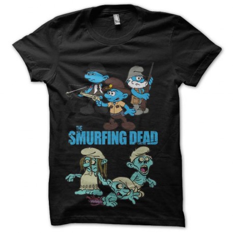 tee shirt Les Schtroumpfs version walking dead