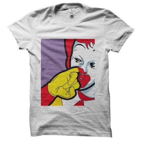 tee shirt Ronald McDonald gros degeulasse