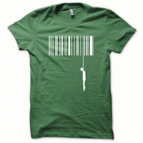 Tee shirt Suicide blanc/vert bouteille