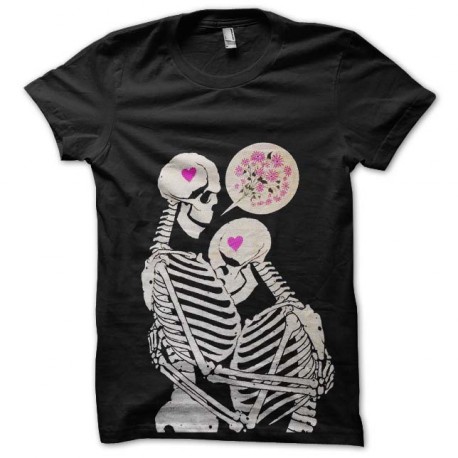 tee shirt squelettes amoureux
