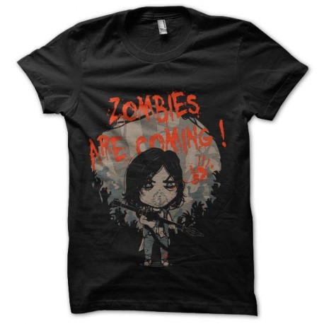 tee shirt zombies are coming daryl walking dead