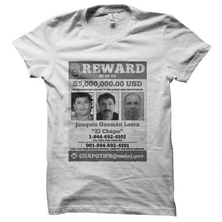 tee shirt el chapo reward