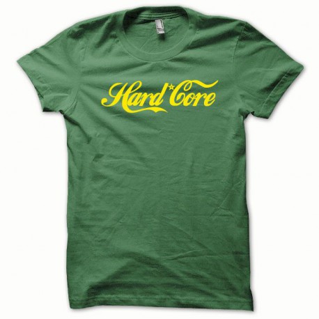 Tee shirt Hard Core Jaune/Vert Bouteille