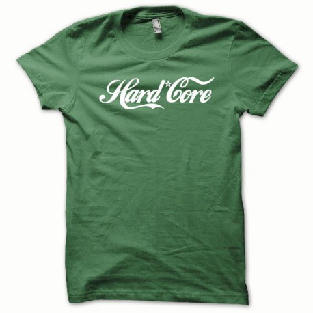 Tee shirt Hard Core Blanc/Vert Bouteille