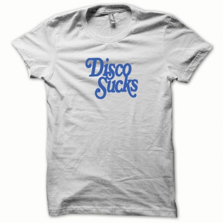 Tee shirt Disco Sucks bleu/blanc