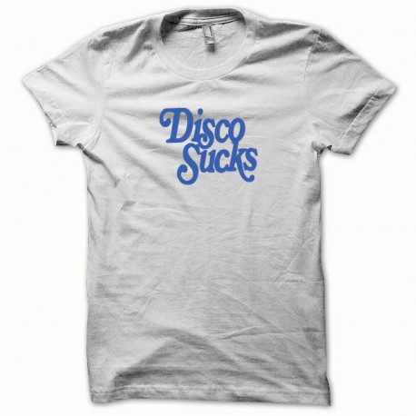 Disco Sucks t-shirt blue / white