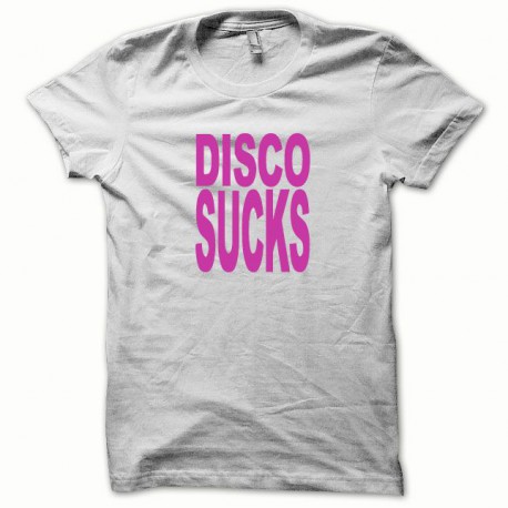 Disco Sucks t-shirt pink / white