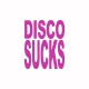 Tee shirt Disco Sucks rose/blanc