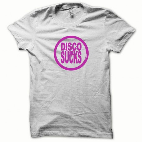 El disco chupa camiseta de color rosa / blanco