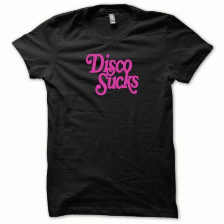 Disco Sucks t-shirt pink / black