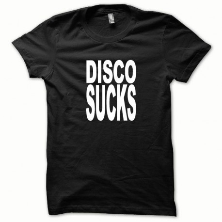 Tee shirt Disco Sucks blanc/noir