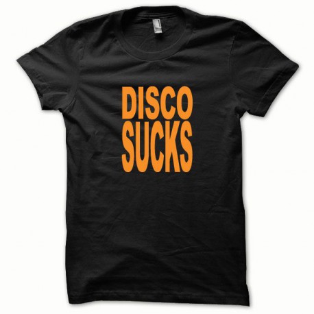 Tee shirt Disco Sucks orange/noir