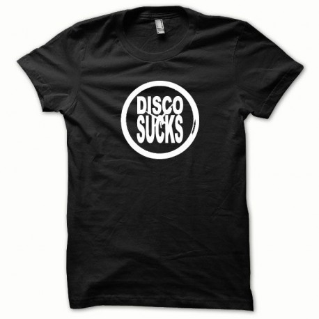 Tee shirt Disco Sucks blanc/noir