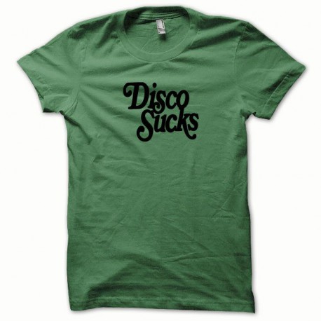 Tee shirt Disco Sucks noir/vert bouteille