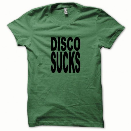 Tee shirt Disco Sucks noir/vert bouteille