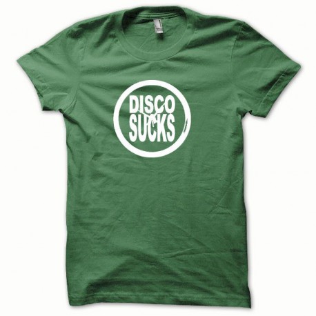 Tee shirt Disco Sucks blanc/vert bouteille