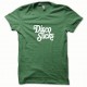 El disco chupa camiseta blanca / verde botella