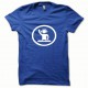 Tee shirt Dj at work blanc/bleu royal