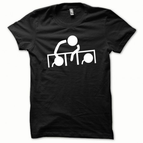 Tee shirt Dj at work blanc/noir