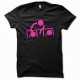 Tee shirt Dj at work rose/noir