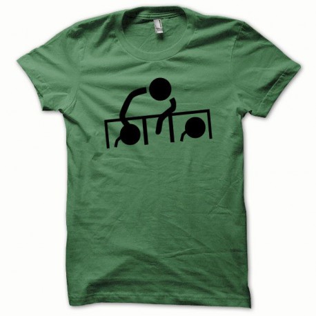 Dj at work shirt black / green bottle