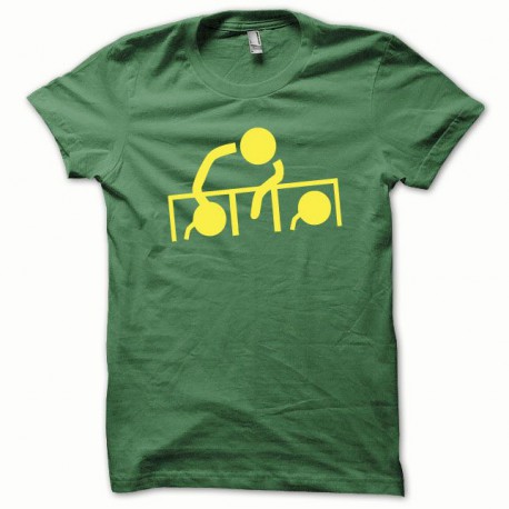 Dj at work shirt yellow / green bottle