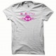Tee shirt Electro rose/blanc