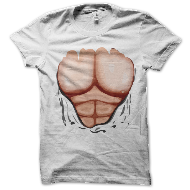 White Shirt Six Pack T Shirt - six pack t shirts roblox