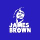 Tee shirt James Brown blanc/bleu royal