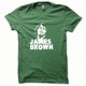 Tee shirt James Brown blanc/vert bouteille