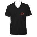 black embroidered polo daft punk