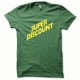 Tee shirt Super Discount jaune/vert bouteille