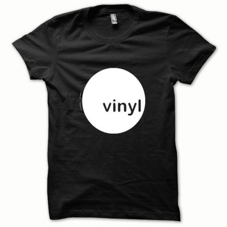Tee shirt Vinyl blanc/noir