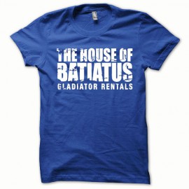 Tee shirt Spartacus blanc/bleu royal