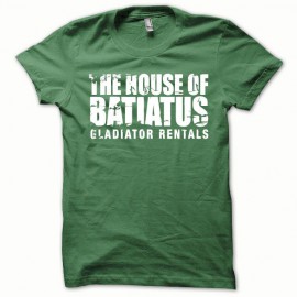 Tee shirt Spartacus blanc/vert bouteille