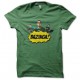 Tee shirt Sheldon Cooper bazinga rare blanc/vert bouteille