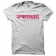 Tee shirt Spartacus rose/blanc