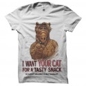 camiseta de alf contra gatos nelmac