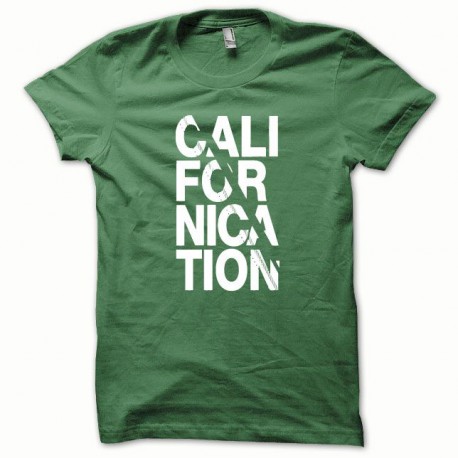 Tee shirt Californication blanc/vert bouteille